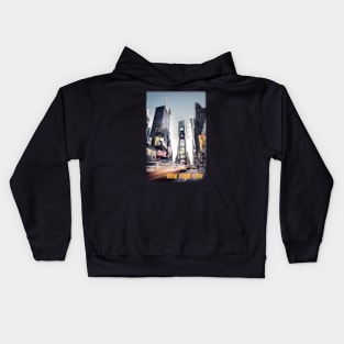 New York City - Times Square - Urban Life Photograph Kids Hoodie